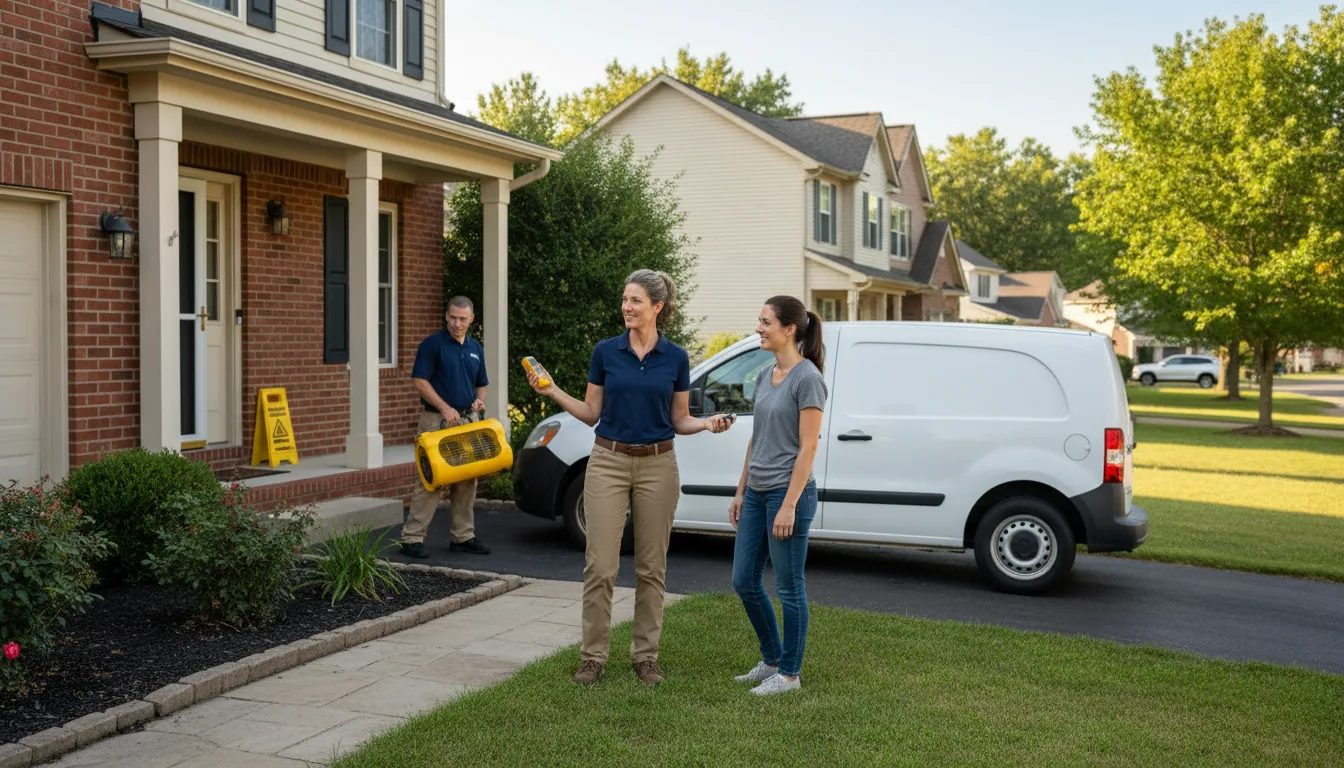 Residential water damage restoration in Stonefort, IL